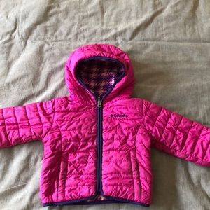 Columbia reversible winter jacket, girls size 2t